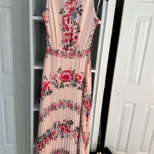 NWT WHBM floral ikat pleated midi dress